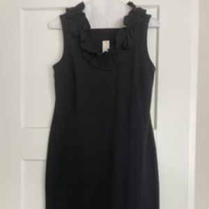 Sleevless ruffle collar Talbots PS cotton dress
